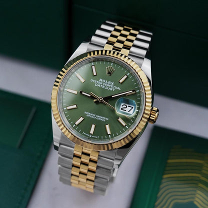 Datejust Oyster 41 Yellow Gold Olive Green Dial