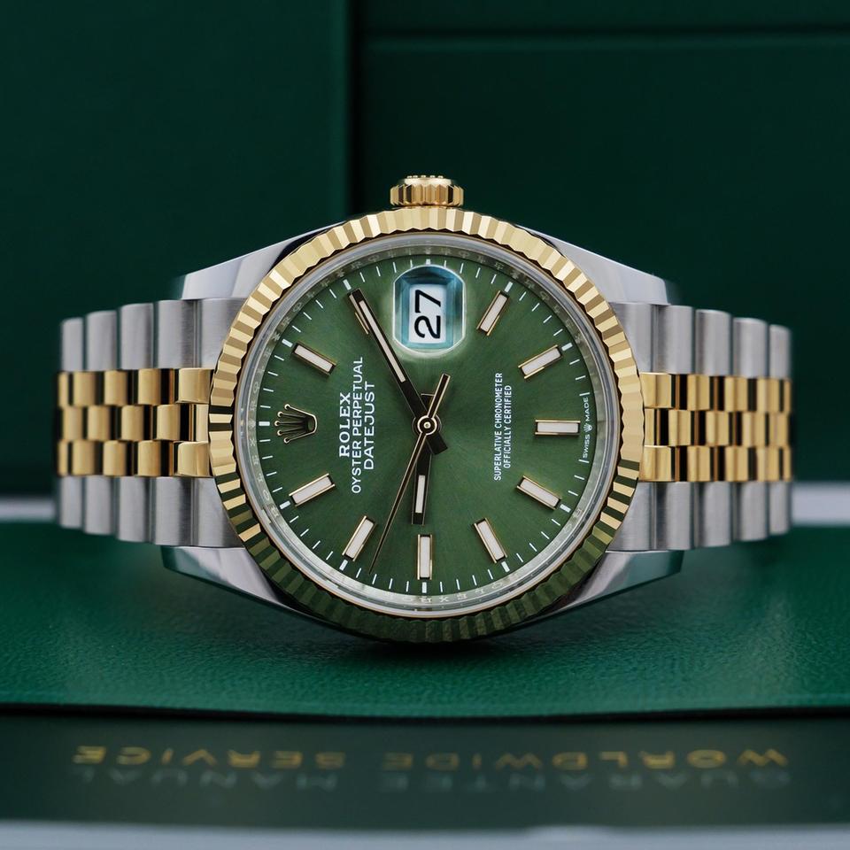 Datejust Oyster 41 Yellow Gold Olive Green Dial
