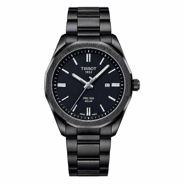 PRC 100 Solar Men's Watch – Black Dial Black PVD Stainless Steel Bracelet