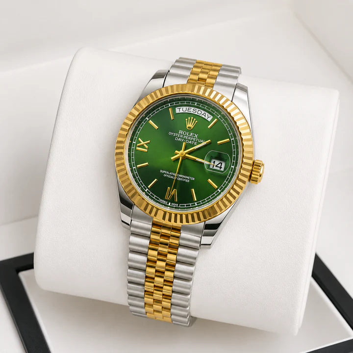 Day-Date Automatic Luxury Men's Watch – Fluted Bezel & Jubilee Bracelet