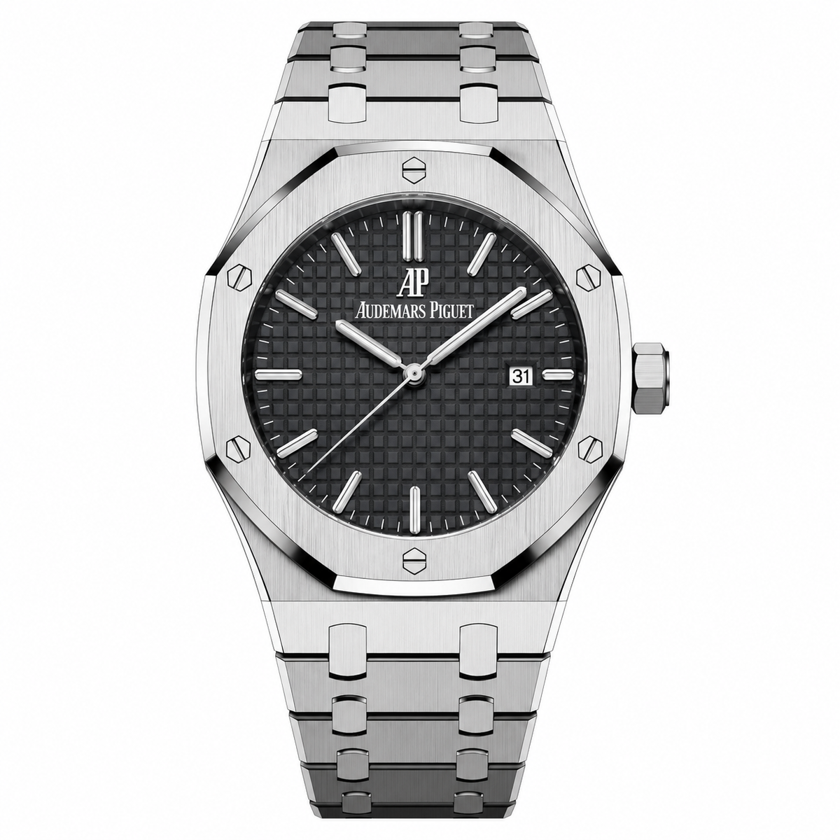 AM - 01 Royal Series Luxury Octagonal Watch – Stainless Steel