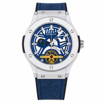 HB - 03 Skeleton Tourbillon Automatic Watch | Hublot Style | 6 Colors | Back Glass | Free Box
