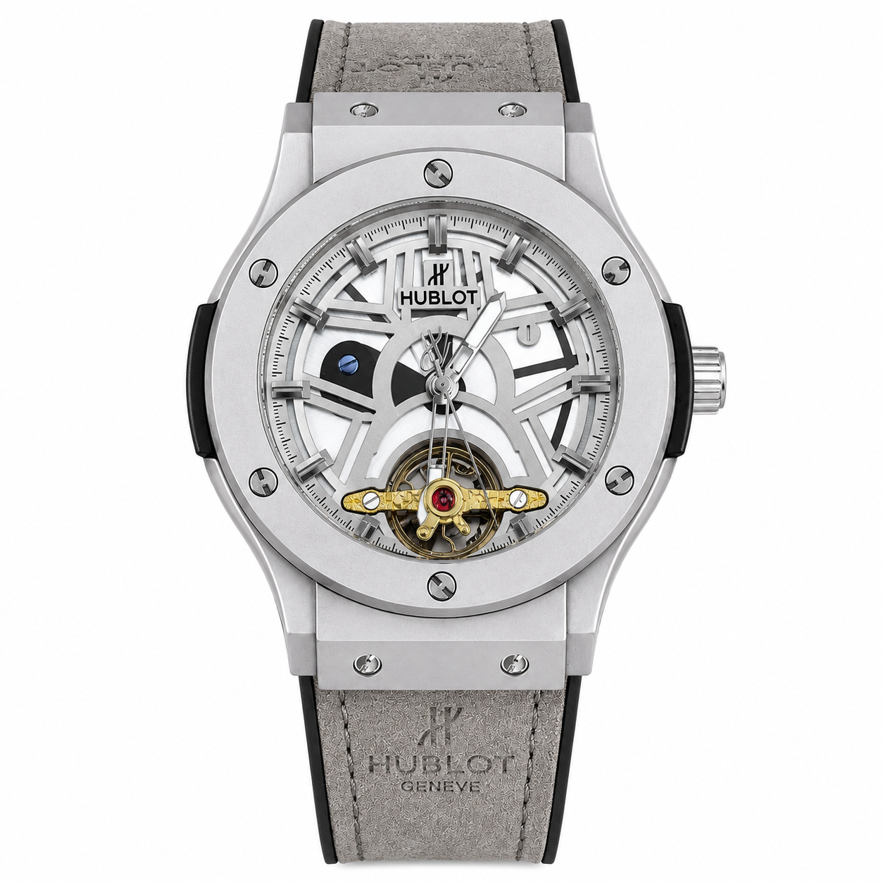 HB - 03 Skeleton Tourbillon Automatic Watch | Hublot Style | 6 Colors | Back Glass | Free Box