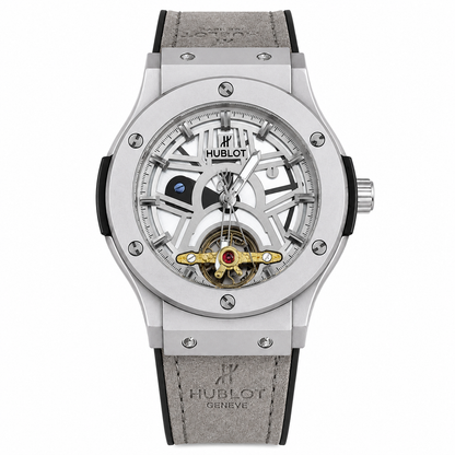 HB - 03 Skeleton Tourbillon Automatic Watch | Hublot Style | 6 Colors | Back Glass | Free Box