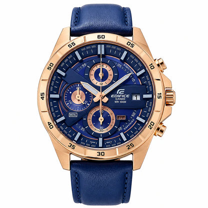 Casio Edifice EFR-556 Chronograph Leather Watch for Men – All Functions | Limited Stock