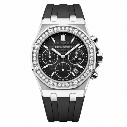 AM - 03 Royal Oak Offshore Lady Chronograph – Diamond Bezel & Rubber Strap
