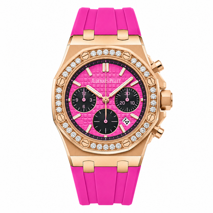 AM - 03 Royal Oak Offshore Lady Chronograph – Diamond Bezel & Rubber Strap