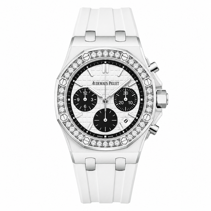 AM - 03 Royal Oak Offshore Lady Chronograph – Diamond Bezel & Rubber Strap