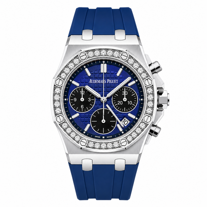 AM - 03 Royal Oak Offshore Lady Chronograph – Diamond Bezel & Rubber Strap