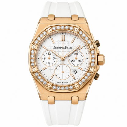 AM - 03 Royal Oak Offshore Lady Chronograph – Diamond Bezel & Rubber Strap