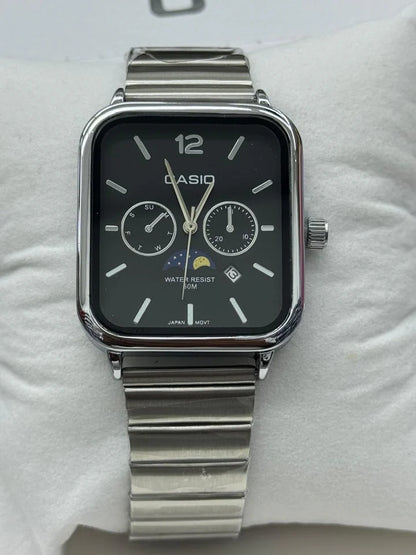 Casio A963 Multifunction Watch | Rose Gold Square Dial | Day Date Moon Phase | Water Resistant 50M