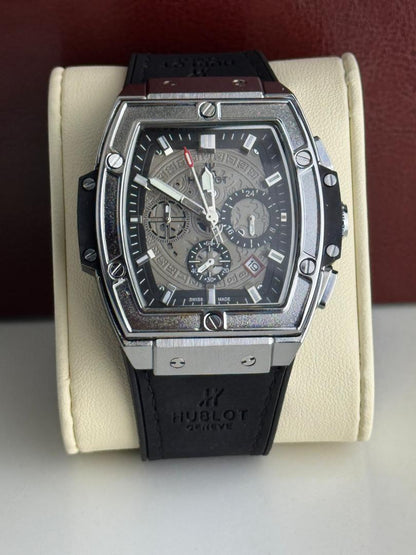 HB - 02 Spirit of Big Bang Titanium Black Rubber Chronograph Watch