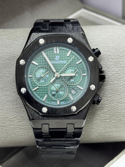 AM-04 Royal Oak Offshore Black DLC Chronograph – Blue Tapisserie Dial