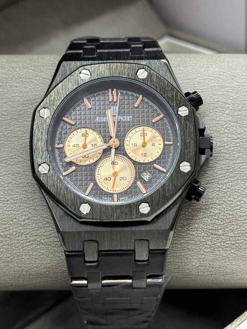 AM-04 Royal Oak Offshore Black DLC Chronograph – Blue Tapisserie Dial