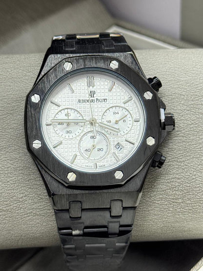 AM-04 Royal Oak Offshore Black DLC Chronograph – Blue Tapisserie Dial