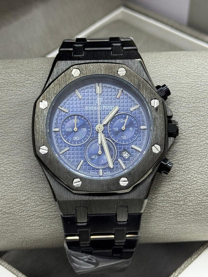 AM-04 Royal Oak Offshore Black DLC Chronograph – Blue Tapisserie Dial