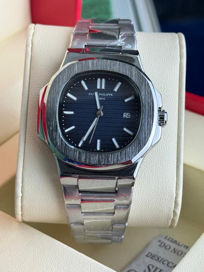 PP - 03 Stainless Steel With Date Watch For Men