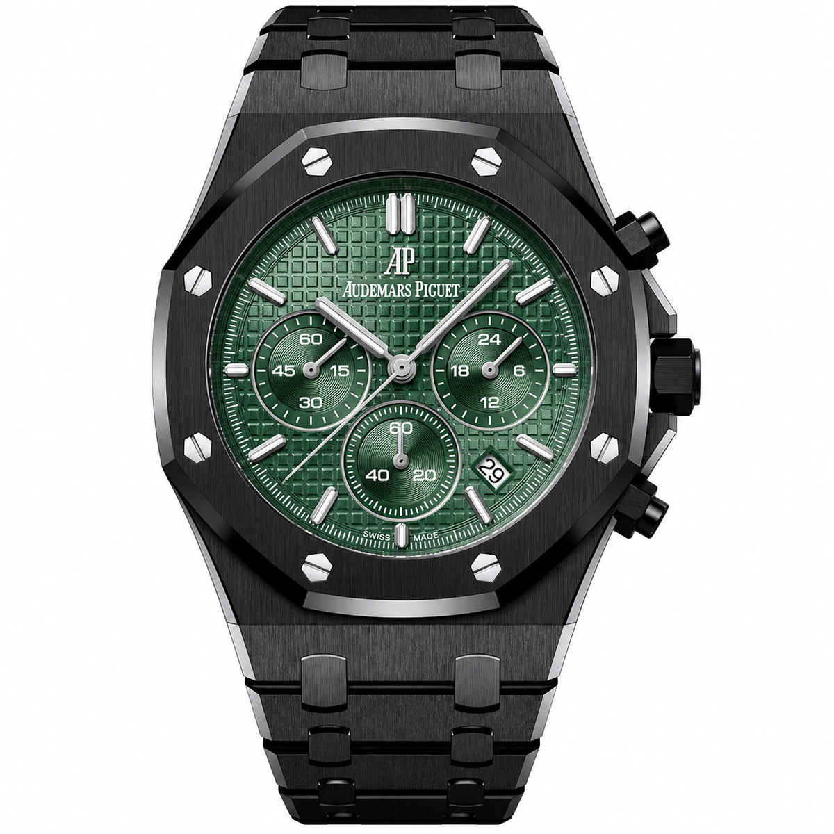AM-04 Royal Oak Offshore Black DLC Chronograph – Blue Tapisserie Dial
