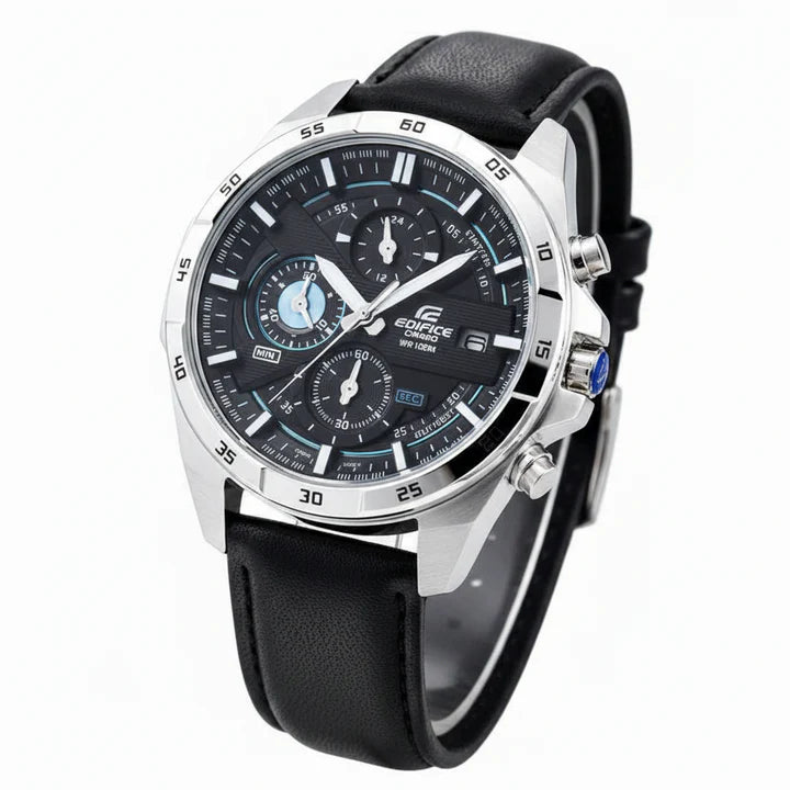 Casio Edifice EFR-556L Chronograph Leather Watch for Men – 100M Water Resistant | Limited Stock