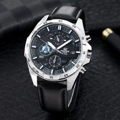 Casio Edifice EFR-556L Chronograph Leather Watch for Men – 100M Water Resistant | Limited Stock