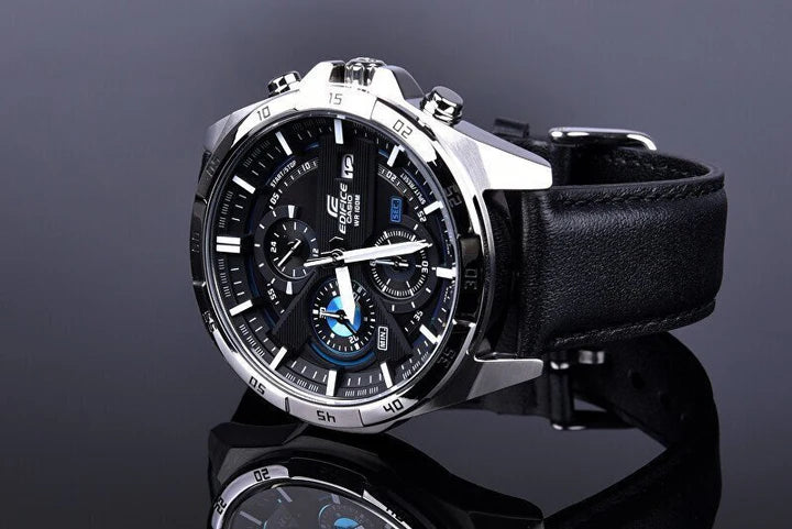 Casio Edifice EFR-556L Chronograph Leather Watch for Men – 100M Water Resistant | Limited Stock