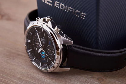 Casio Edifice EFR-556L Chronograph Leather Watch for Men – 100M Water Resistant | Limited Stock