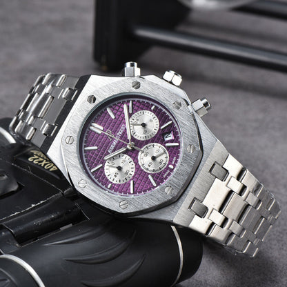 AM-05 Quartz Watch – 42mm Stainless Steel Dial, Nylon Strap, Auto Date
