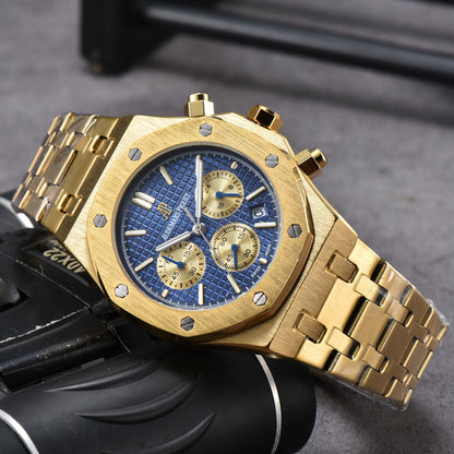 AM-05 Quartz Watch – 42mm Stainless Steel Dial, Nylon Strap, Auto Date
