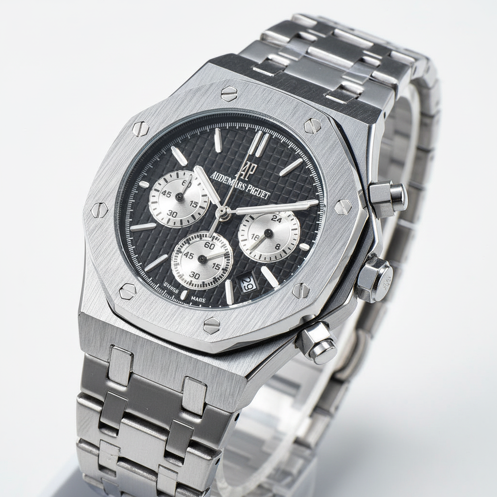 AM-05 Quartz Watch – 42mm Stainless Steel Dial, Nylon Strap, Auto Date