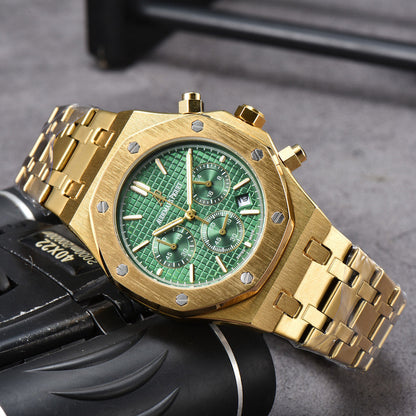 AM-05 Quartz Watch – 42mm Stainless Steel Dial, Nylon Strap, Auto Date