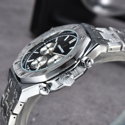 AM-05 Quartz Watch – 42mm Stainless Steel Dial, Nylon Strap, Auto Date