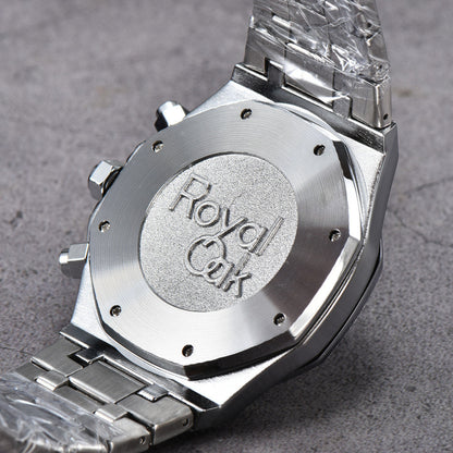 AM-05 Quartz Watch – 42mm Stainless Steel Dial, Nylon Strap, Auto Date